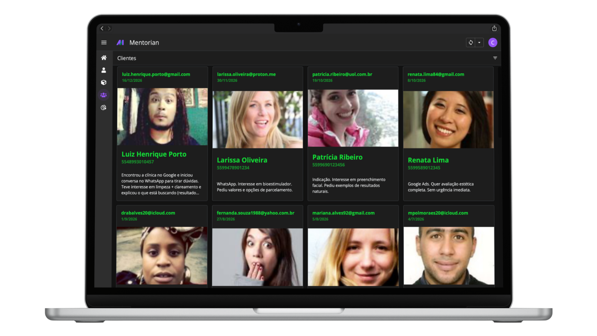 Mentorian Desktop - Cliente View