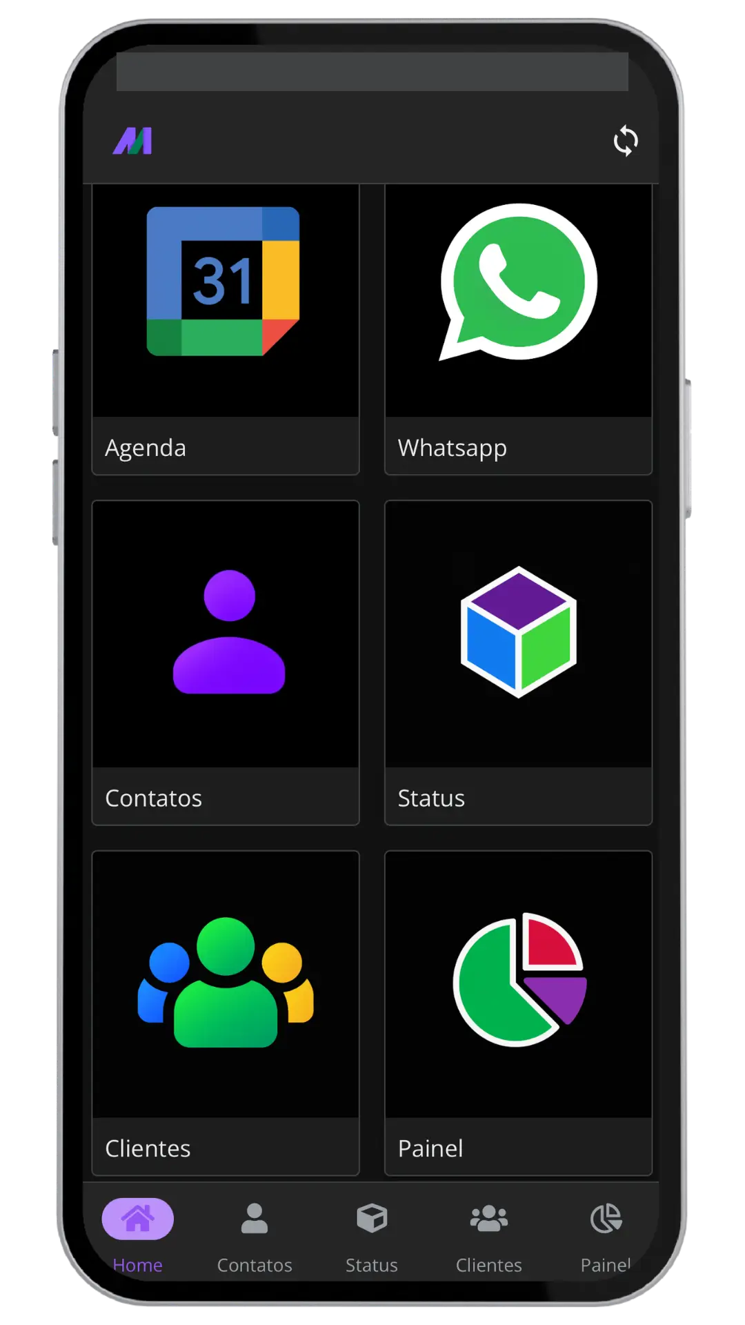 Mockup App – Painel de Atendimento
